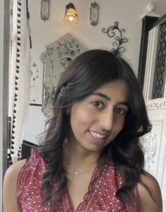 Photo of a woman in a red shirt