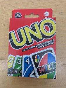 Uno card game box