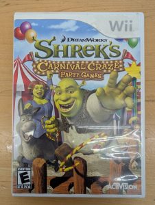 Wii Shrek's Carnival Craze Party Games game box