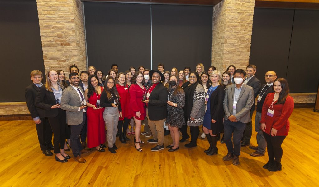 A group photo of all of the recipients and sponsors of the 2022 Bucky Awards.