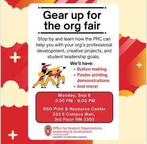 Gear up for the org fair workshop flyer.