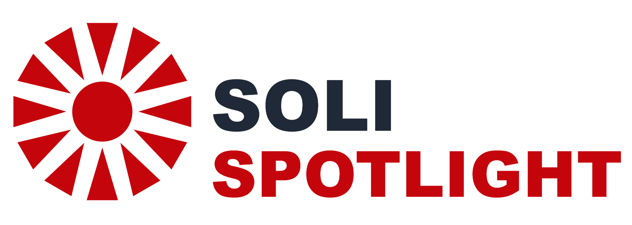 red sun logo for the SOLI Spotlight