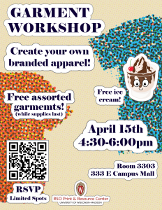 Garment Workshop flyer. 