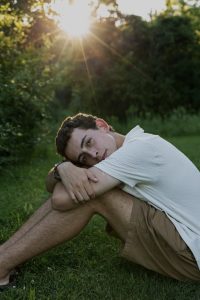 Man sitting on grass