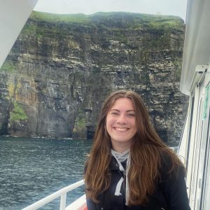 Woman smiling on boat
